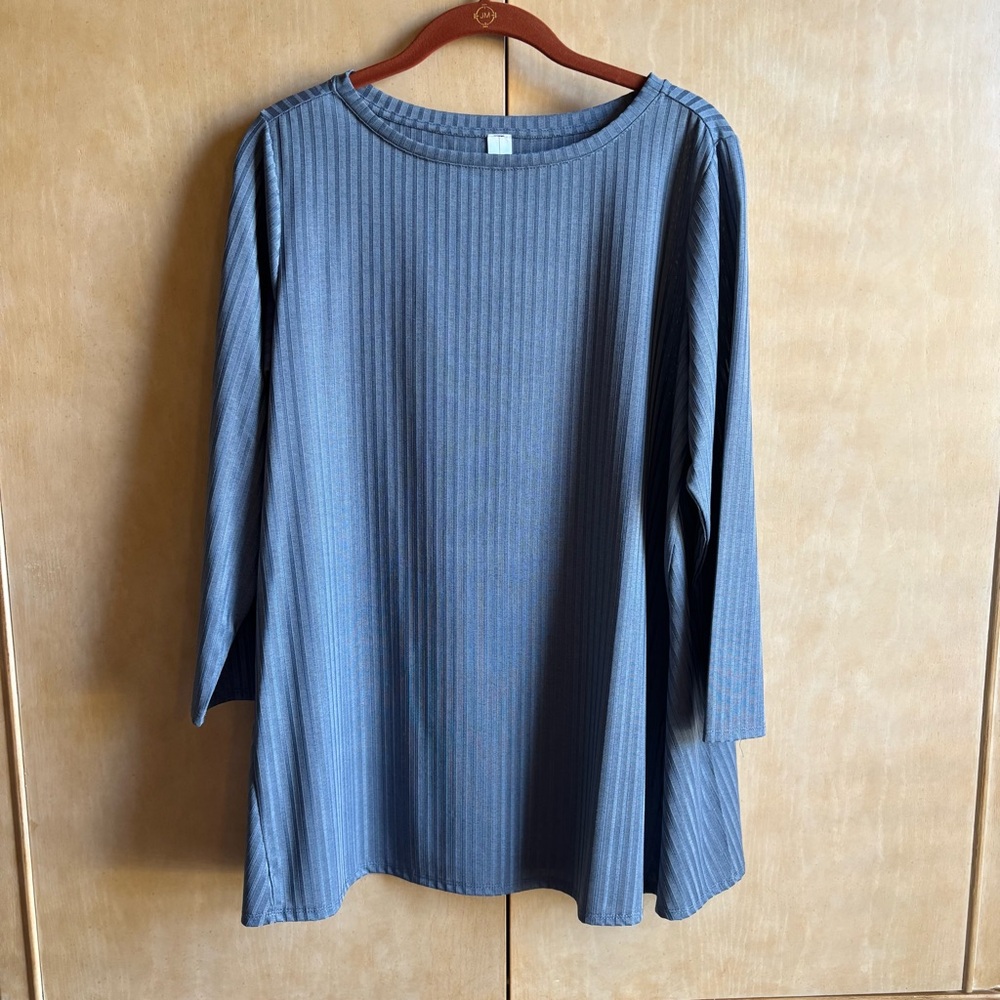 Elegant Women's Top in Slate Blue XL